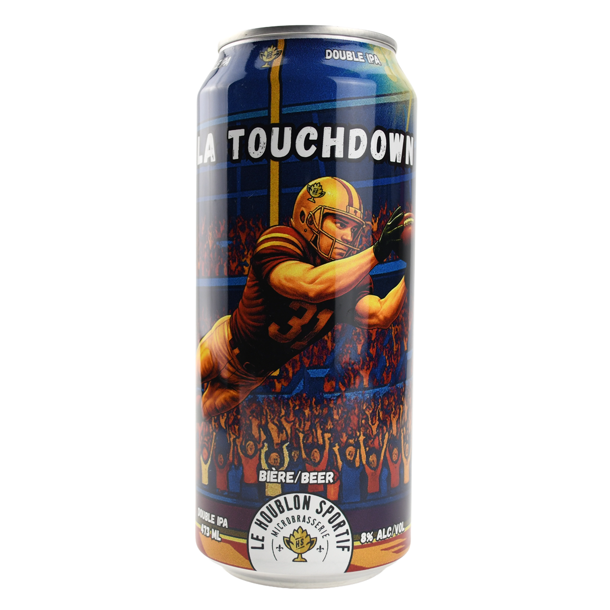 bière La Touchdown double IPA Photo de la bière la Touchdown brassée par le Houblon sportif